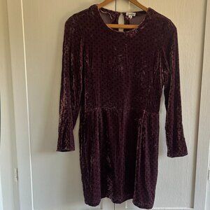 Used Steven Alan Burgundy Velvet Holiday Dress (Sz M)